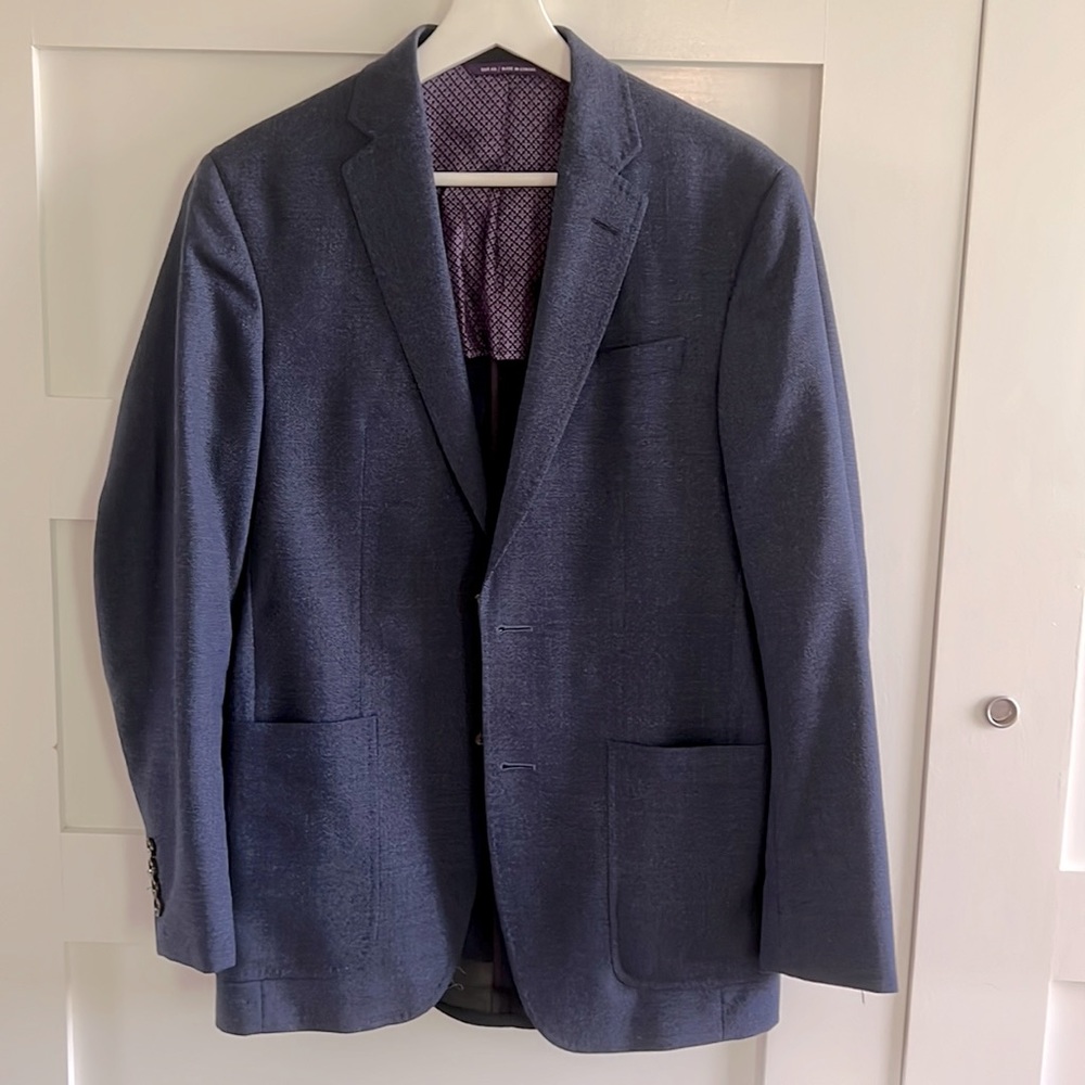 Ted Baker sport coat. Navy blue. Unlined.